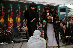 اجرای مراسم تعزیه خوانی در بازار تهران