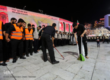 مفروش شدن بین الحرمین به فرش قرمز