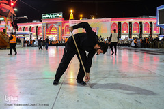 مفروش شدن بین الحرمین به فرش قرمز