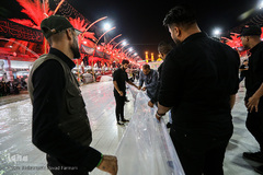 مفروش شدن بین الحرمین به فرش قرمز