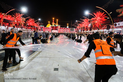 مفروش شدن بین الحرمین به فرش قرمز