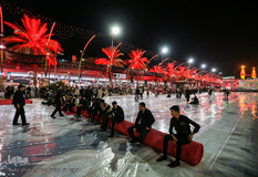 مفروش شدن بین الحرمین به فرش قرمز