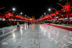 مفروش شدن بین الحرمین به فرش قرمز