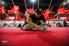 مفروش شدن بین الحرمین به فرش قرمز