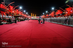 مفروش شدن بین الحرمین به فرش قرمز