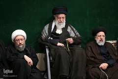 مراسم عزاداری شب تاسوعای حسینی در حسینه امام‌خمینی(ره)