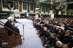 مراسم عزاداری شب تاسوعای حسینی در حسینه امام‌خمینی(ره)