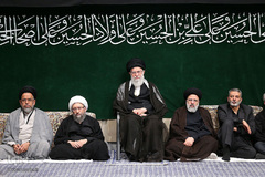 مراسم عزاداری شب تاسوعای حسینی در حسینه امام‌خمینی(ره)