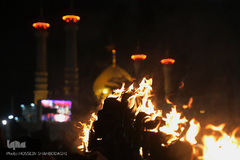 ⁨آیین مشعل گردانی نجفی‌های مقیم قم⁩