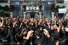 مراسم عزاداری تاسوعا حسینی در حرم مطهر کریمه اهل‌بیت(س)