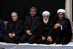 مراسم عزاداری شب عاشورای حسینی در حسینیه امام‌خمینی(ره)