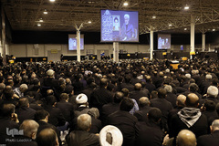 مراسم عزاداری شب عاشورای حسینی در حسینیه امام‌خمینی(ره)