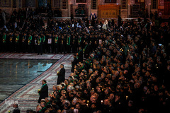 مراسم خطبه‌خوانی شب عاشورا در حرم مطهر رضوی