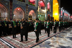 مراسم خطبه‌خوانی شب عاشورا در حرم مطهر رضوی