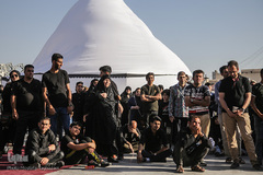 مراسم خیمه سوزان در میدان امام حسین (ع)