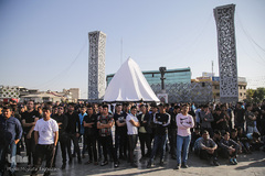 مراسم خیمه سوزان در میدان امام حسین (ع)