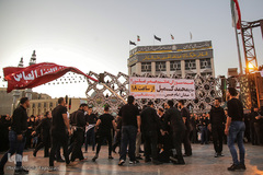 مراسم خیمه سوزان در میدان امام حسین (ع)