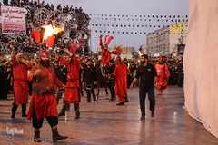 مراسم خیمه سوزان در میدان امام حسین (ع)