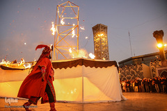 مراسم خیمه سوزان در میدان امام حسین (ع)