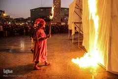 مراسم خیمه سوزان در میدان امام حسین (ع)