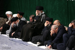 آخرین شب مراسم عزاداری حضرت اباعبدالله الحسین(ع) در حسینیه امام خمینی(ره)