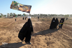 مراسم نمادین خاکسپاری شهدای کربلا در حمیدیه