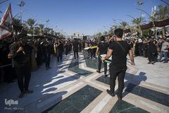 حرکت دسته‌های عزاداری به سمت حرمین شهدای کربلا