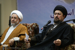 حجت الاسلام و المسلمین سید حسن خمینی، یادگار امام خمینی(ره) و آیت‌الله محسن اراکی، دبیرکل مجمع جهانی تقریب مذاهب اسلامی