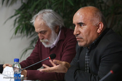 غلامرضا ذکیانی، مهدی فیروزان در نشست هر انسان یم مسجد