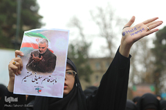 راهپیمایی دانشجویان دانشگاه های تهران در پی شهادت سردار قاسم سلیمانی