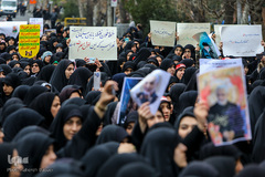 راهپیمایی دانشجویان دانشگاه های تهران در پی شهادت سردار قاسم سلیمانی