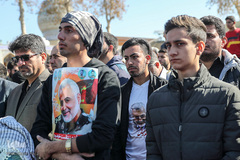 راهپيمايي سوگواران سردار دل‌ها در شيراز