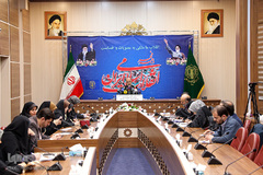 نشست خبری سردار عبدالرضا آزادی رئیس کارگروه بسیج دهه فجر انقلاب اسلامی