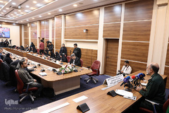 نشست خبری سردار عبدالرضا آزادی رئیس کارگروه بسیج دهه فجر انقلاب اسلامی