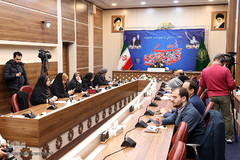 نشست خبری سردار عبدالرضا آزادی رئیس کارگروه بسیج دهه فجر انقلاب اسلامی