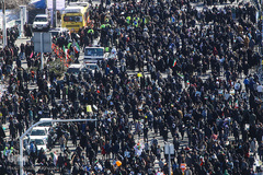 حماسه یوم الله ۲۲ بهمن از نمای برج آزادی