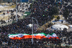 حماسه یوم الله ۲۲ بهمن از نمای برج آزادی