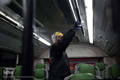 عملیات ضد عفونی کردن ناوگان حمل و نقل عمومی در تهران