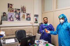 جشن روز طبیعت جهادگران در کنار بیماران کرونایی