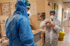 جشن روز طبیعت جهادگران در کنار بیماران کرونایی