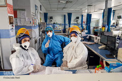 جشن روز طبیعت جهادگران در کنار بیماران کرونایی