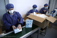 افتتاح خط تولید بزرگترین کارخانه تولید ماسک جنوب غرب آسیا در شهرک صنعتی اشتهارد