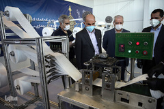 افتتاح خط تولید بزرگترین کارخانه تولید ماسک جنوب غرب آسیا در شهرک صنعتی اشتهارد