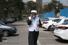 توزیع غذای حضرتی آستان مقدس حضرت عبدالظیم حسنی(ع) میان بیماران کرونایی بستری در بیمارستان فیروزآبادی شهر ری