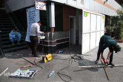 نصب روشویی در معابر عمومی برای شکست کرونا با همت گروه جهادی شهید ابراهیم هادی