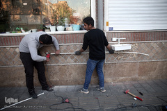 نصب روشویی در معابر عمومی برای شکست کرونا با همت گروه جهادی شهید ابراهیم هادی