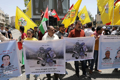 تظاهرات فلسطینیان بر ضد طرح الحاق «کرانه باختری» به سرزمینهای اشغالی