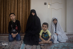 همسر و فرزندان شهید سیدمهدی تقوی