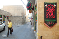 بازار پرچم سیاه محرم در شهر مقدس قم