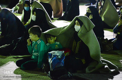 مراسم عزاداری شب سوم محرم در محوطه باز مصلی تبریز